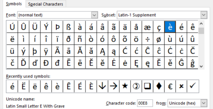 Cara Membuat E Curek di Word